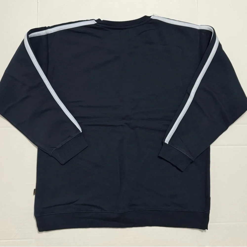 Five Star Women's Navy Sweatshirt with White Stripes - Picture 6 of 6